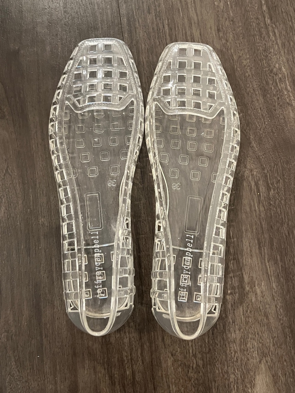 Jeffrey Campbell Sunnie Clear Jelly Flats